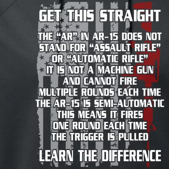 Get This Straight Learn the Difference AR-15 Performance Fleece Hoodie