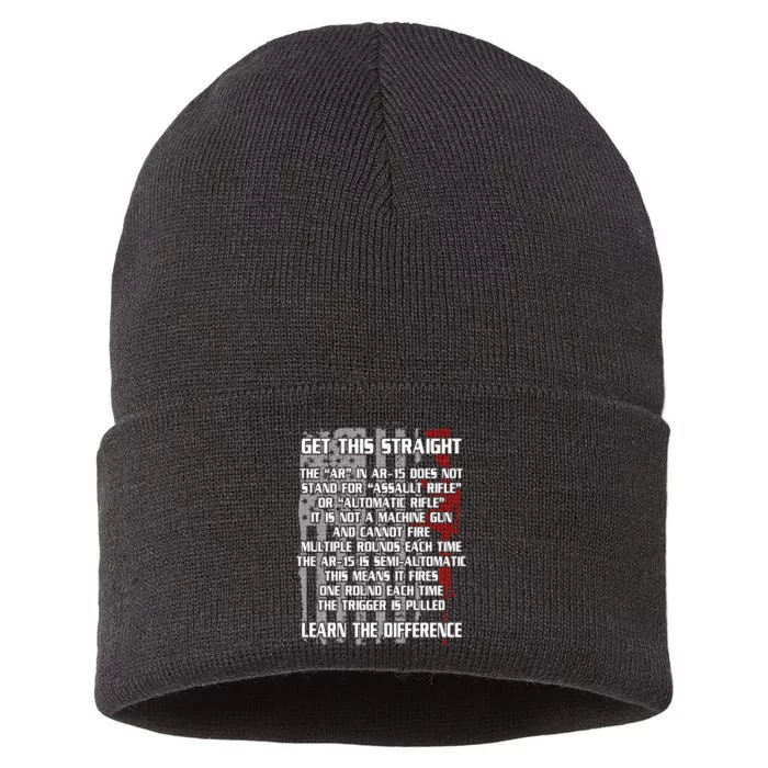 Get This Straight Learn the Difference AR-15 Sustainable Knit Beanie