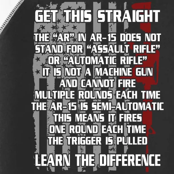 Get This Straight Learn the Difference AR-15 Toddler Fine Jersey T-Shirt