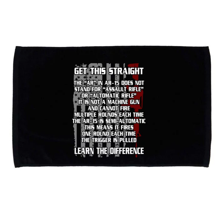 Get This Straight Learn the Difference AR-15 Microfiber Hand Towel