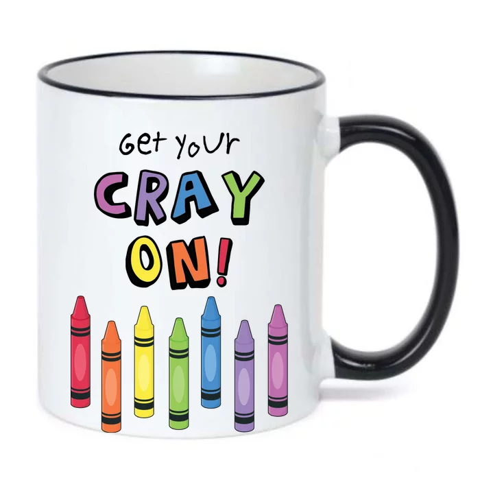 Get Your Cray On Crayon Black Color Changing Mug