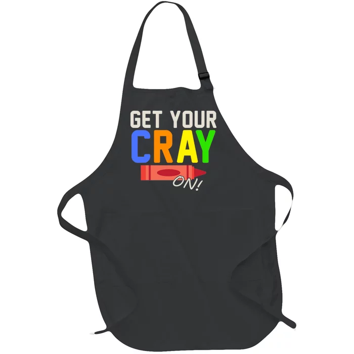 Get Your Cray-On! Fun Back To School Full-Length Apron With Pocket