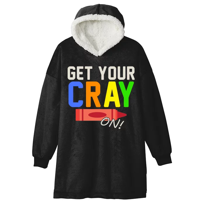 Get Your Cray-On! Fun Back To School Hooded Wearable Blanket