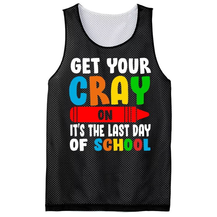 Get Your Crayon It's The Last Day Of School Mesh Reversible Basketball Jersey Tank