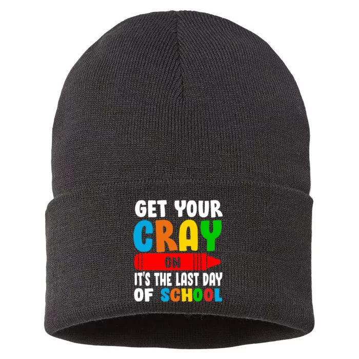 Get Your Crayon It's The Last Day Of School Sustainable Knit Beanie