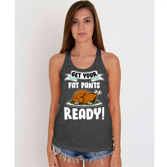 Get Your Fat Pants Ready Women's Knotted Racerback Tank