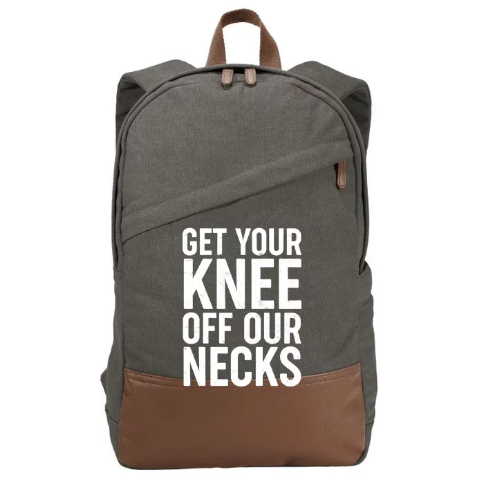 Get Your Knee Off Our Necks Cotton Canvas Backpack