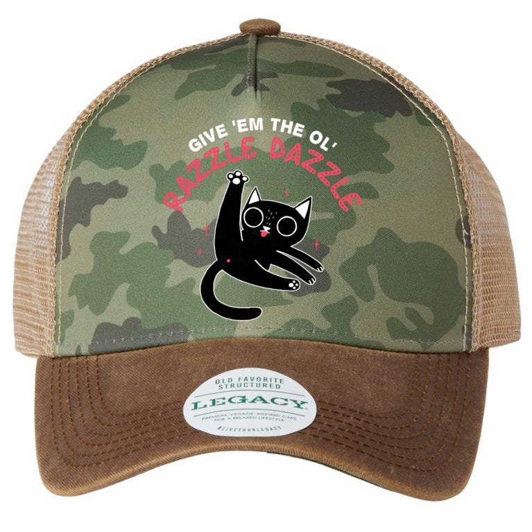 Give Em The Ol Razzle Dazzle Cat Funny Legacy Tie Dye Trucker Hat