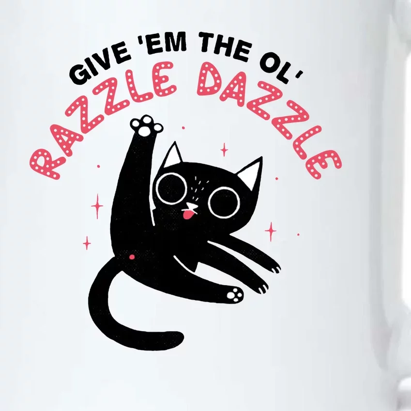 Give Em The Ol Razzle Dazzle Cat Funny Black Color Changing Mug