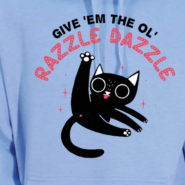 Give Em The Ol Razzle Dazzle Cat Funny Unisex Surf Hoodie