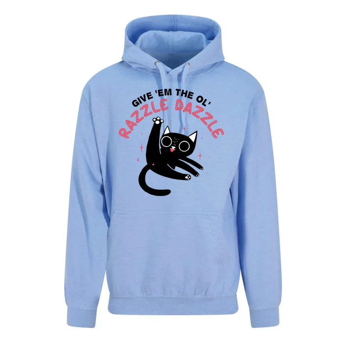 Give Em The Ol Razzle Dazzle Cat Funny Unisex Surf Hoodie