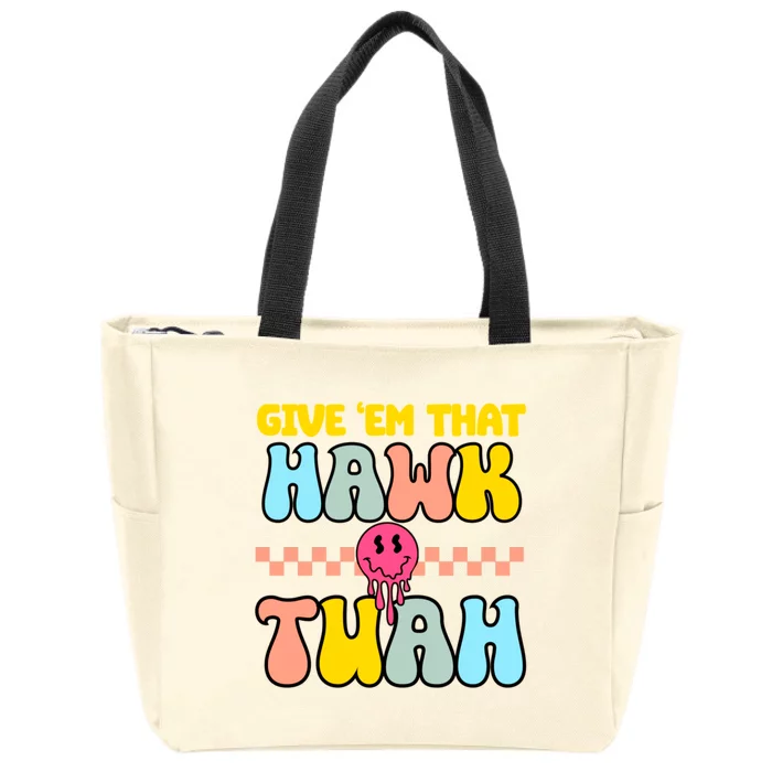 Give Em That Hawk Tuah Spit On That Thing Zip Tote Bag