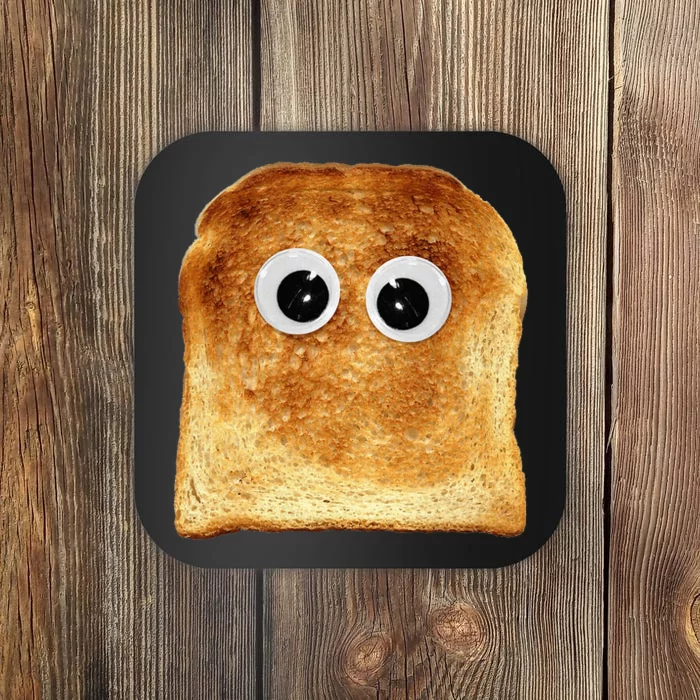 Googly Eye Toast Bread Eater Vegetarian Costume Funny Silly Coaster