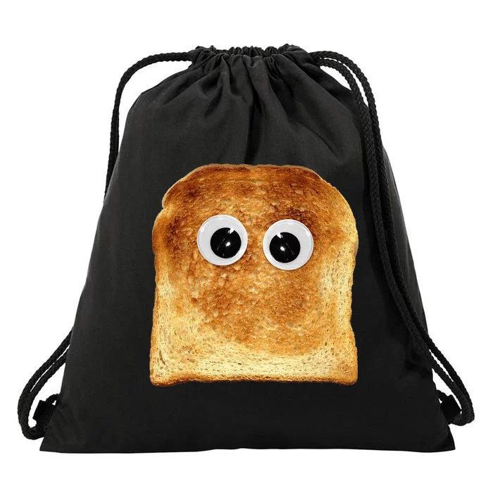 Googly Eye Toast Bread Eater Vegetarian Costume Funny Silly Drawstring Bag