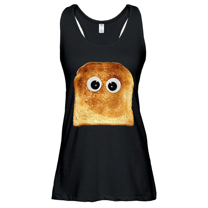 Googly Eye Toast Bread Eater Vegetarian Costume Funny Silly Ladies Essential Flowy Tank