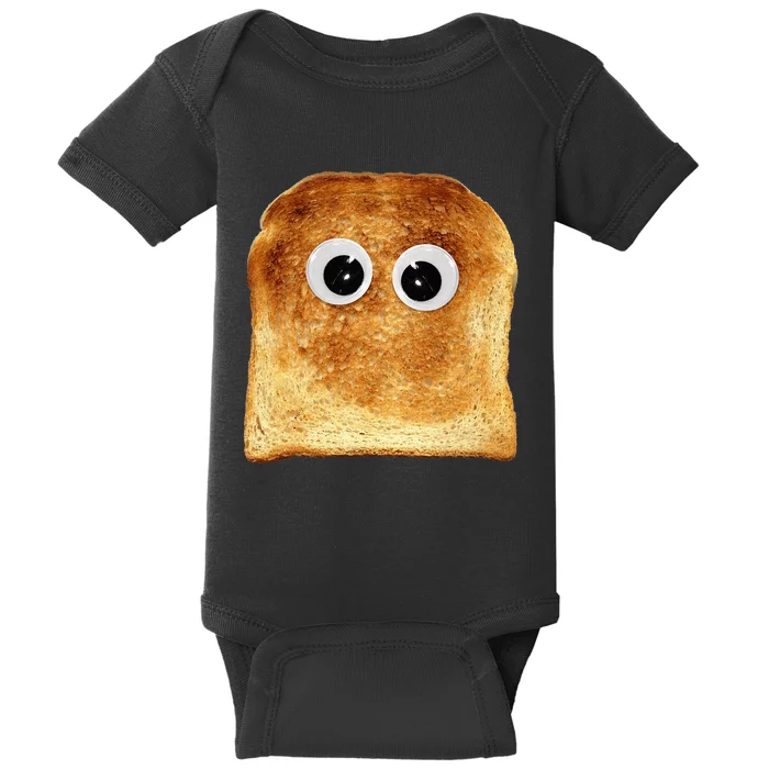 Googly Eye Toast Bread Eater Vegetarian Costume Funny Silly Baby Bodysuit