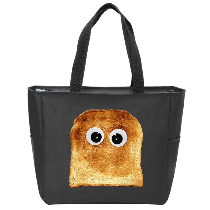 Googly Eye Toast Bread Eater Vegetarian Costume Funny Silly Zip Tote Bag