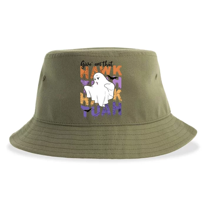 Give Em That Tuah Funny Halloween Sustainable Bucket Hat