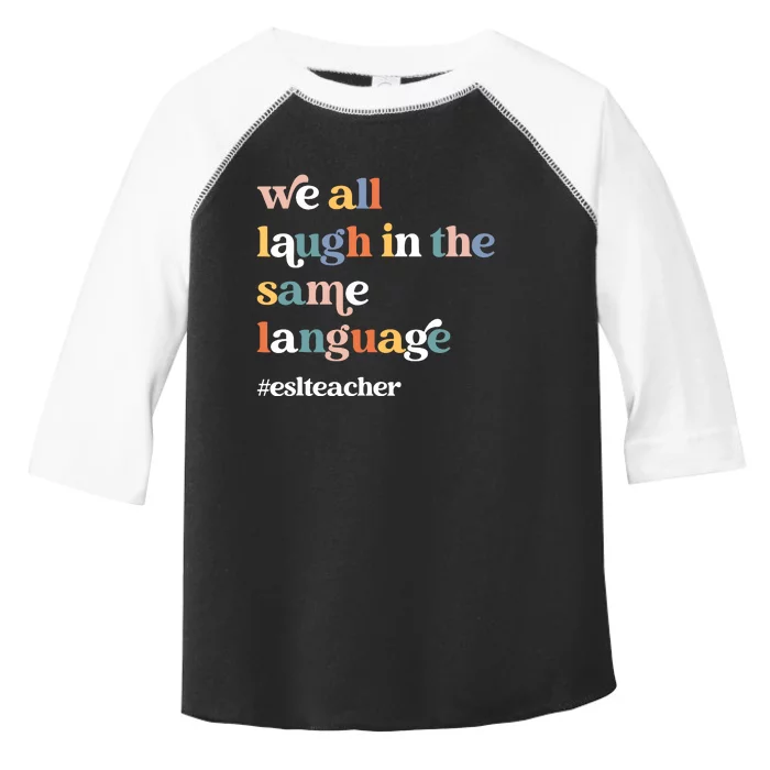 Groovy Esl Teacher Esol Student Back To School First Day Toddler Fine Jersey T-Shirt