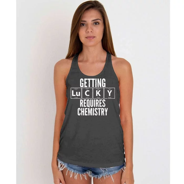 Getting Lucky Requires Chemistry Women's Knotted Racerback Tank