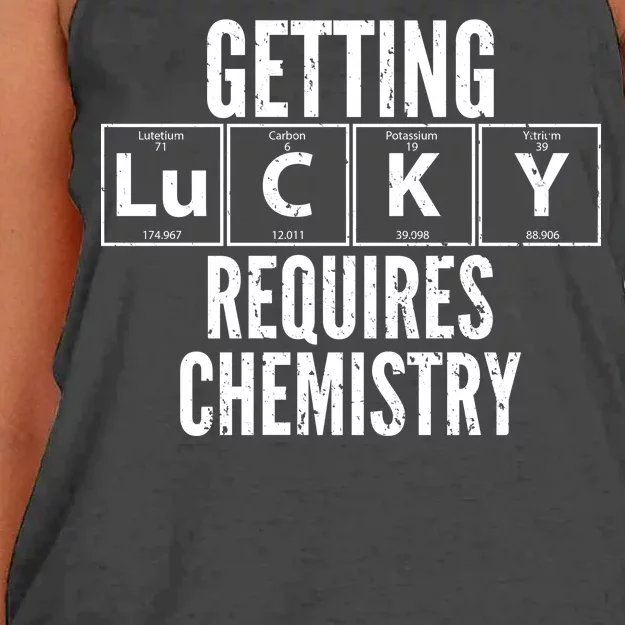 Getting Lucky Requires Chemistry Women's Knotted Racerback Tank