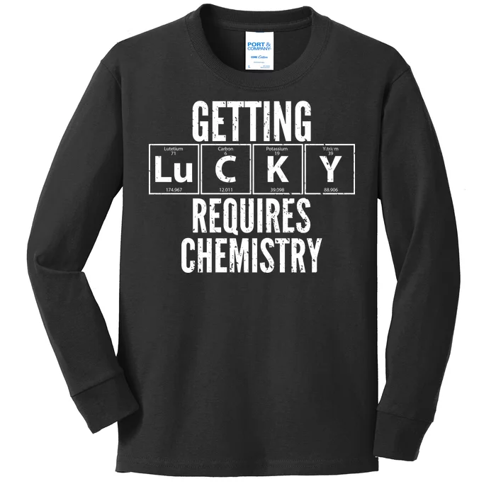 Getting Lucky Requires Chemistry Kids Long Sleeve Shirt