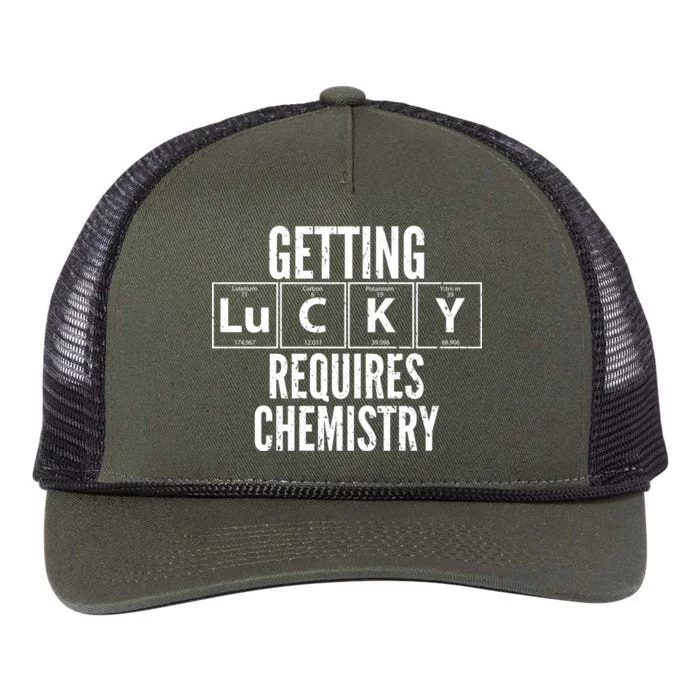 Getting Lucky Requires Chemistry Retro Rope Trucker Hat Cap