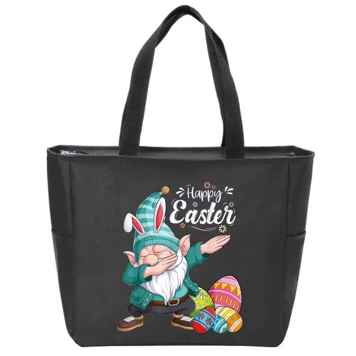 Gnome Easter Women Happy Easter Outfit Easter Zip Tote Bag