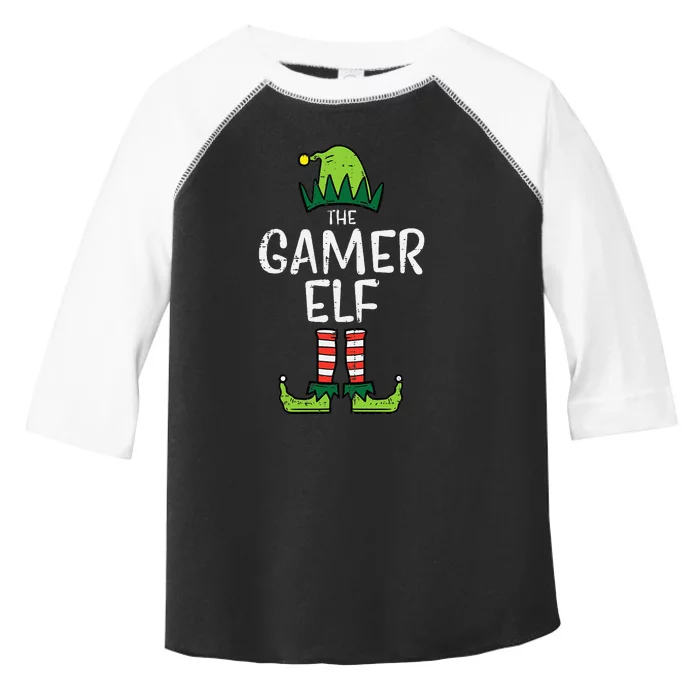 Gamer Elf Xmas Christmas Family Toddler Fine Jersey T-Shirt