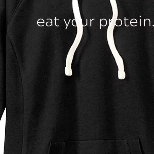 Gym Eat Your Protein Pump Cover Weightlifting Minimal Women's Fleece Hoodie