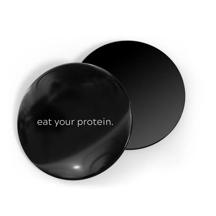 Gym Eat Your Protein Pump Cover Weightlifting Minimal Magnet