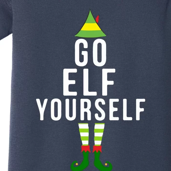 Go Elf Yourself Elf Costume Inappropriate Christmas Xmas Gift Baby Bodysuit