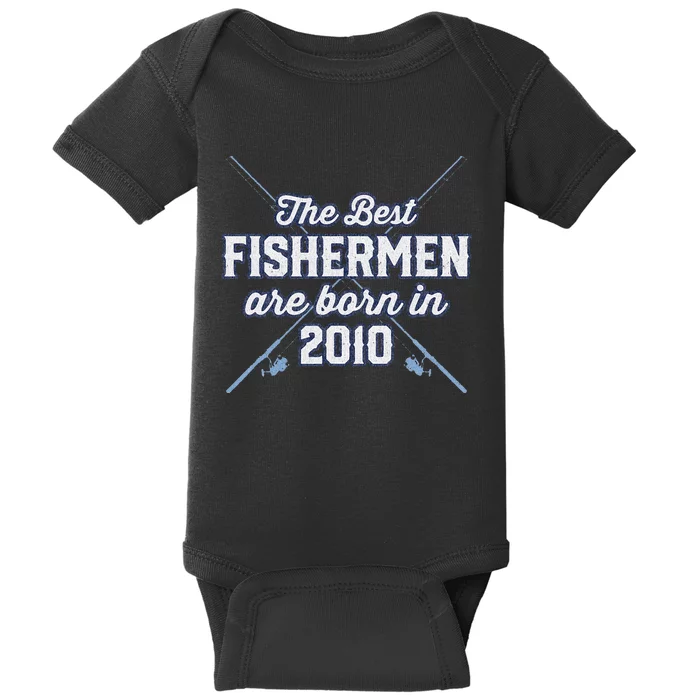 Gift For 11 Year Old Fishing Fisherman 2010 11th Birthday Baby Bodysuit