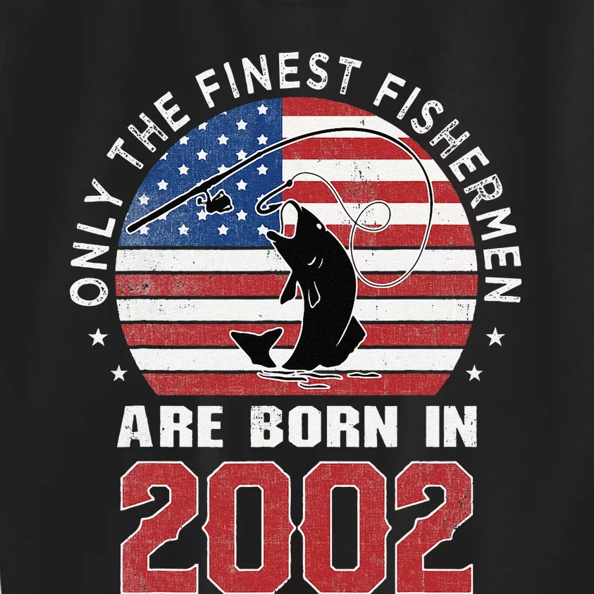 Gifts For 20 Year Old Fishing Fisherman 2002 20th Birthday Kids Sweatshirt