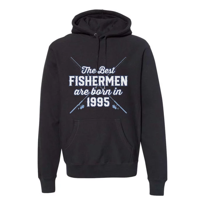 Gift For 26 Year Old Fishing Fisherman 1995 26th Birthday Premium Hoodie