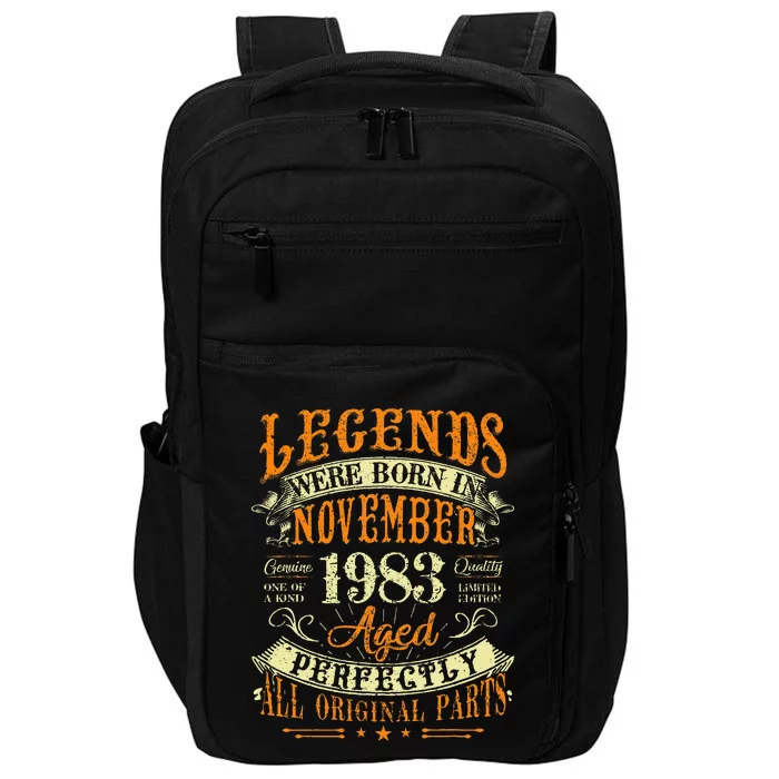 Gift for 40 Years Old Legends Born November 1983 Impact Tech Backpack