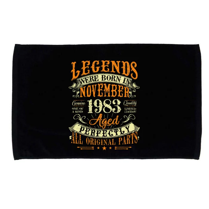 Gift for 40 Years Old Legends Born November 1983 Microfiber Hand Towel