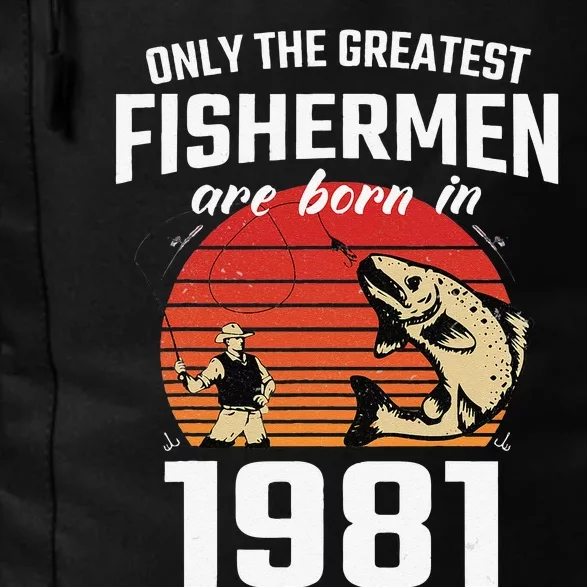 Gift For 41 Year Old Fishing Fisherman 1981 41th Birthday Daily Commute Backpack