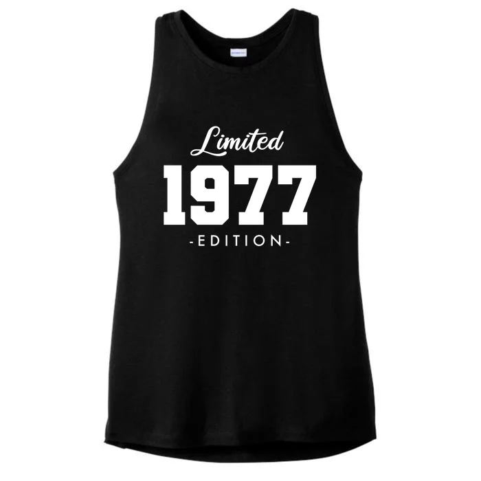 Gift For 46 Year Old 1977 Limited Edition 46th Birthday Gift Ladies Tri-Blend Wicking Tank