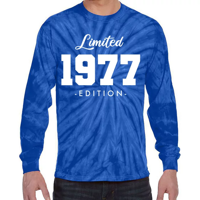 Gift For 46 Year Old 1977 Limited Edition 46th Birthday Gift Tie-Dye Long Sleeve Shirt