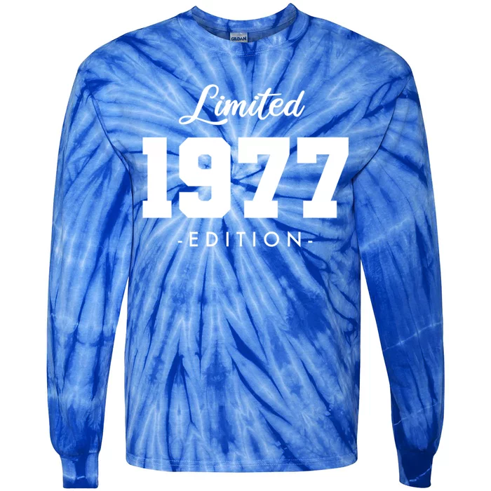 Gift For 46 Year Old 1977 Limited Edition 46th Birthday Gift Tie-Dye Long Sleeve Shirt