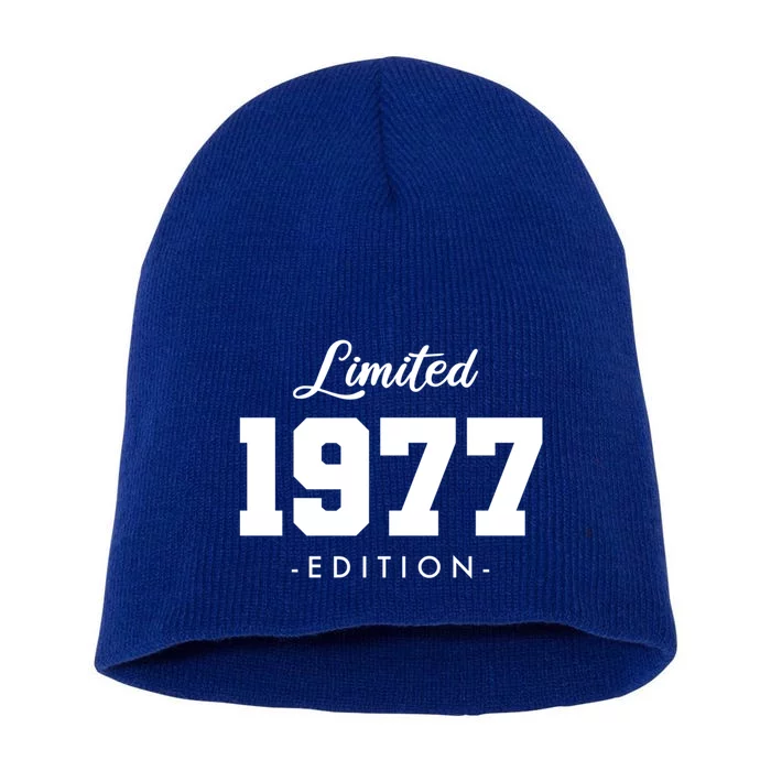 Gift For 46 Year Old 1977 Limited Edition 46th Birthday Gift Short Acrylic Beanie