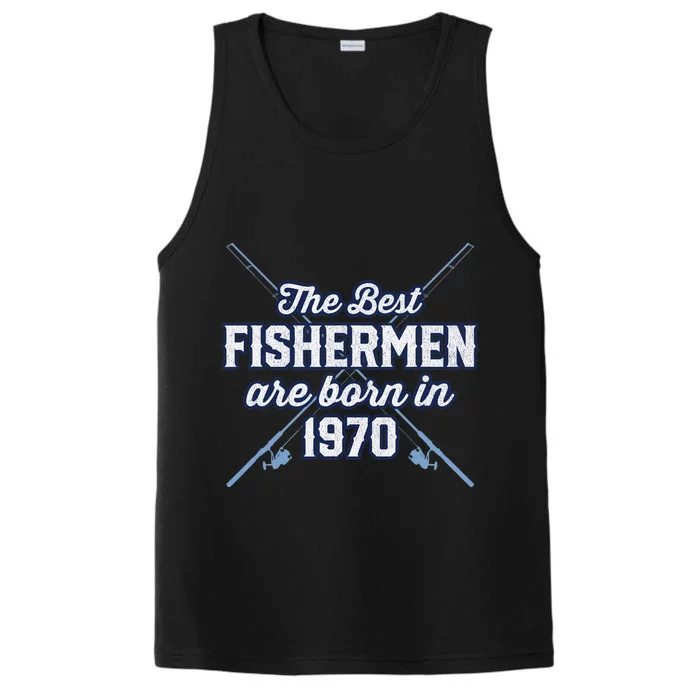 Gift for 51 Year Old: Fishing Fisherman 1970 51st Birthday Performance Tank