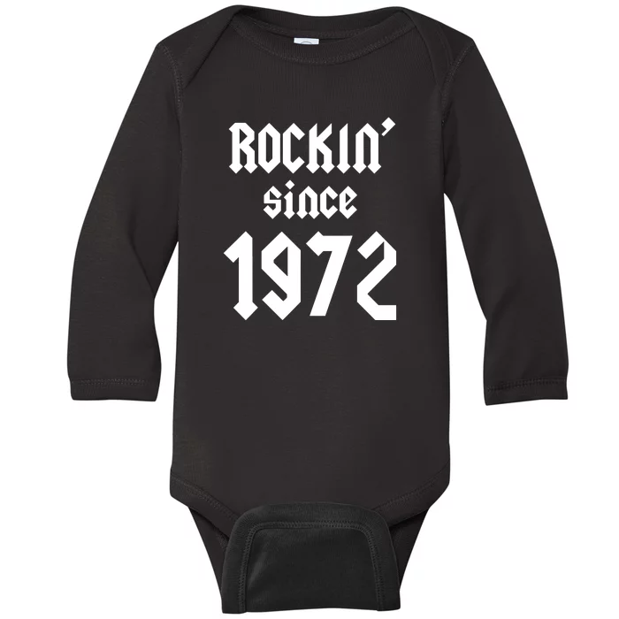 Gift For 50 Year Old Birthday Vintage 1972 Baby Long Sleeve Bodysuit