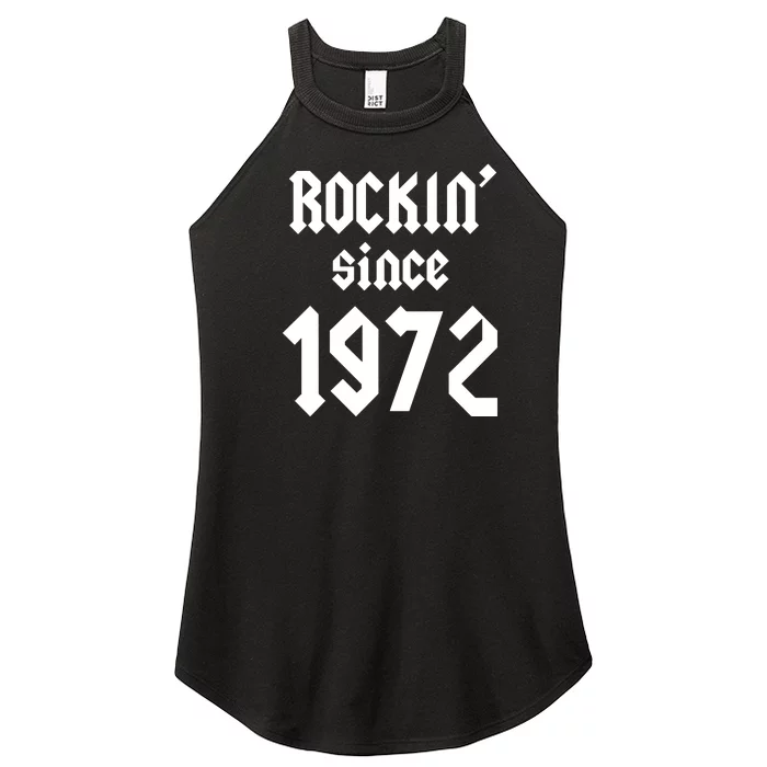 Gift For 50 Year Old Birthday Vintage 1972 Women’s Perfect Tri Rocker Tank