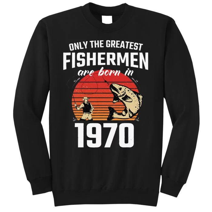 Gift For 52 Year Old Fishing Fisherman 1970 52th Birthday Tall Sweatshirt