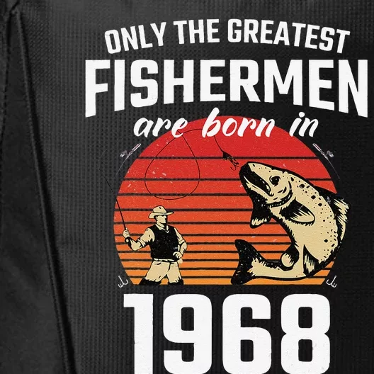 Gift For 54 Year Old Fishing Fisherman 1968 54th Birthday City Backpack