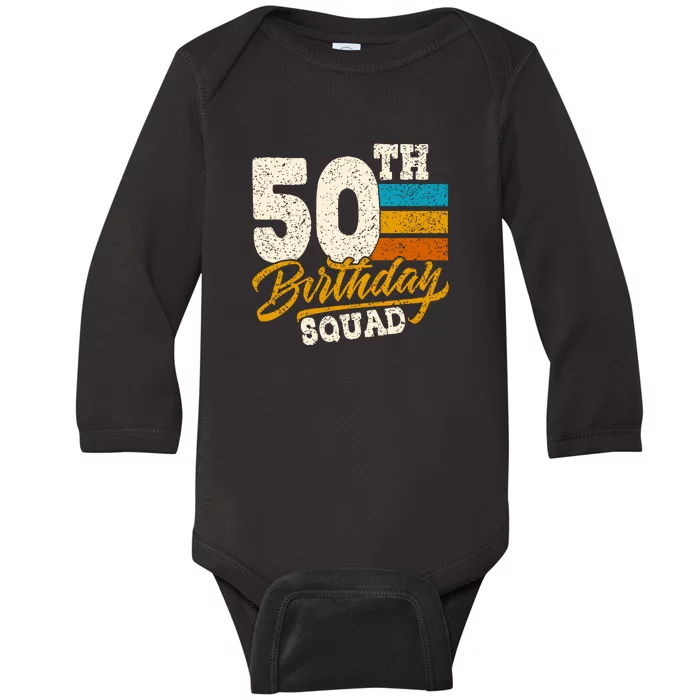 Gift For 50 Year Old Birthday Vintage 1972 Baby Long Sleeve Bodysuit