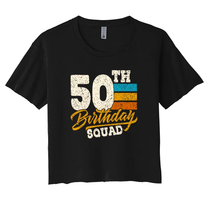 Gift For 50 Year Old Birthday Vintage 1972 Women's Crop Top Tee