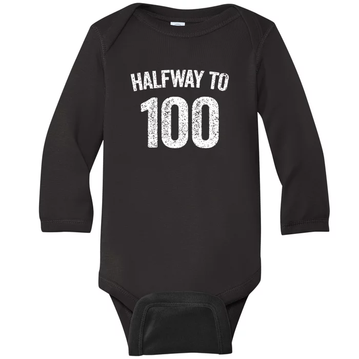 Gift For 50 Year Old Birthday Vintage 1972 Baby Long Sleeve Bodysuit